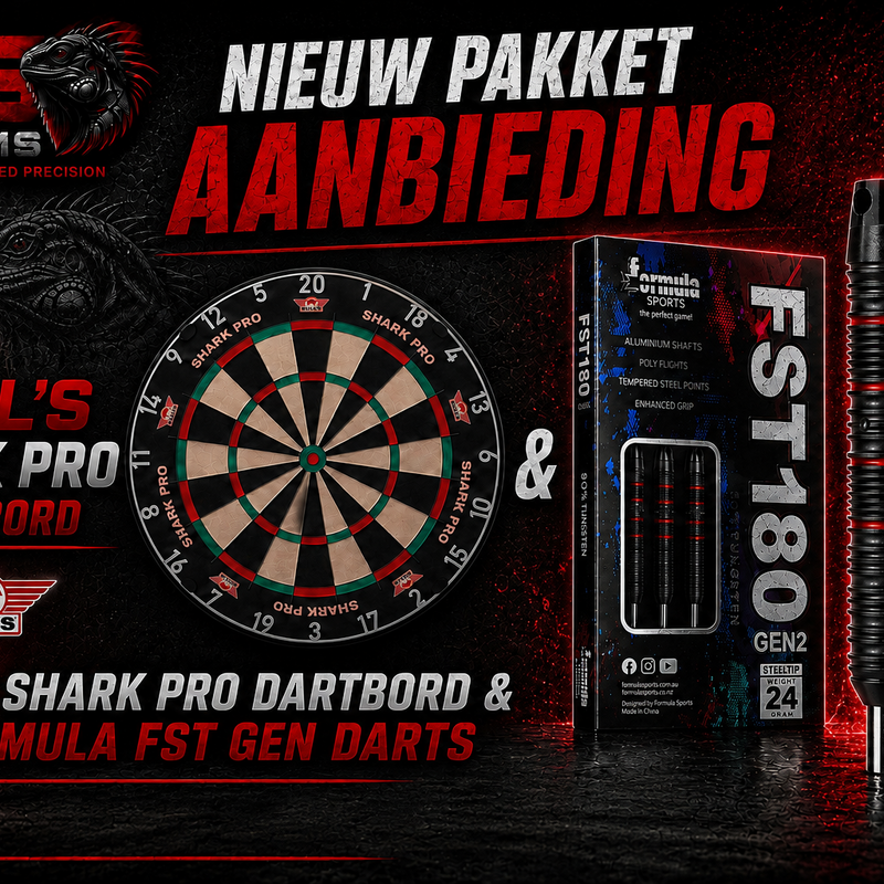 Dart Pakket 
Bull's Dartbord + Formula Dartpijlen